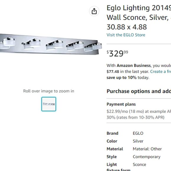 Eglo Lighting 201495A LED Wall Sconce - Picture 1 of 4